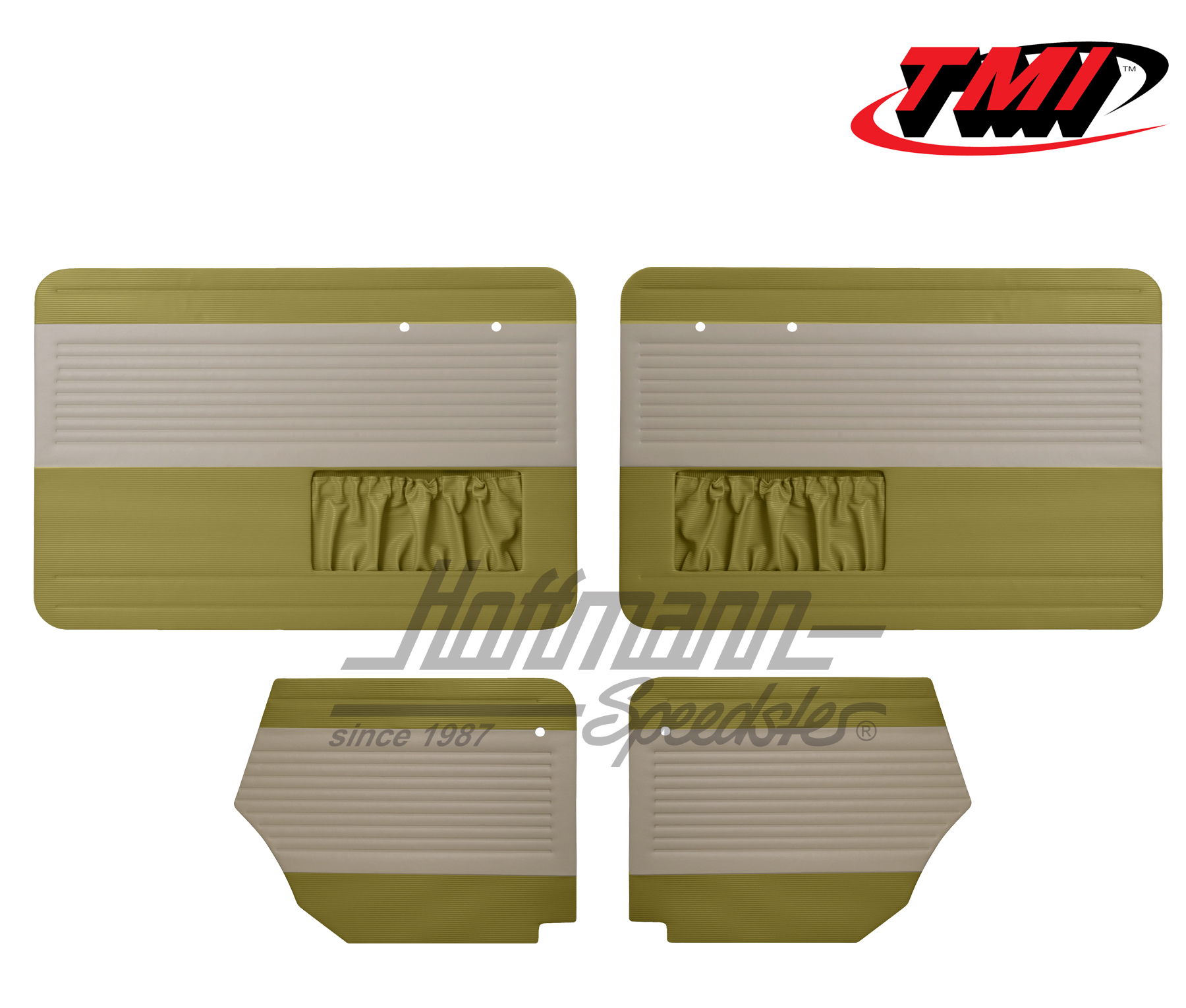 Panneaux de portes, Cox Cabriolet, 64-66, blanc cassé/vert vieux | 19-1328-25-15 | 055-7564-08