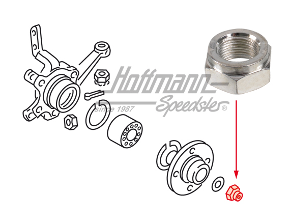 Contre-écrou, arbre de transmission avant | 171 407 643 A | 140-5790
