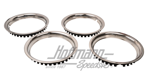 Jeu d'enjoliveurs autour de roue, universel, inox, 16"                                              