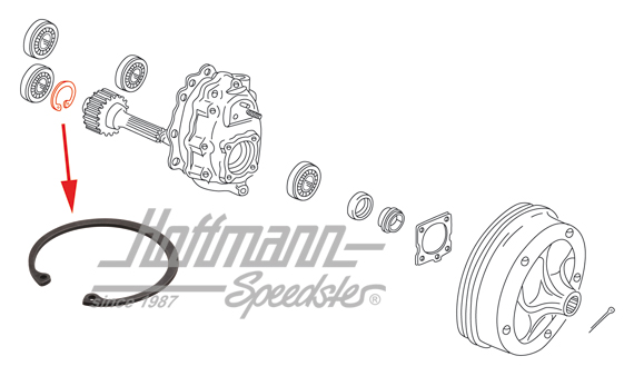 Circlip, roulement de roue arrière, 63-92 | N  012 295 1 | 089-3082-10