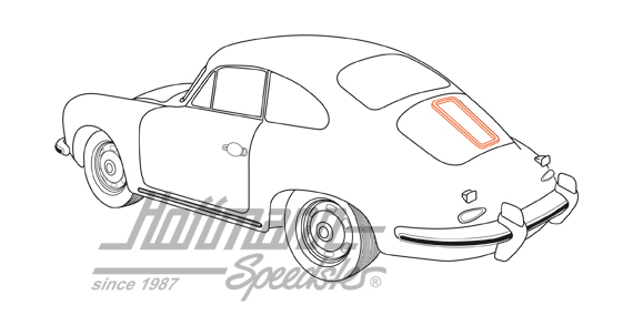 Joint, grille de capot moteur, hayon arrière | 644 559 491 00 | 510-6540