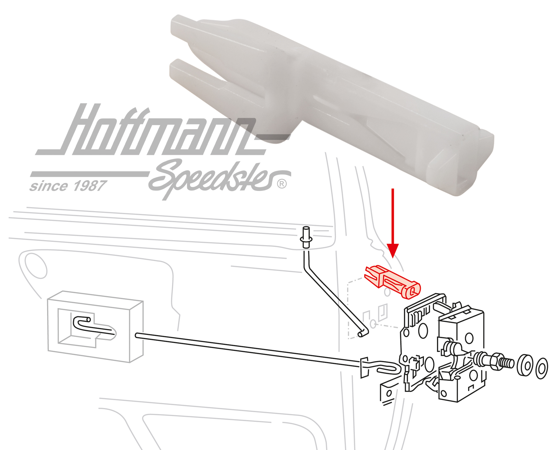 Levier, serrure de porte, avant, gauche | 357 837 083 | 208-1010