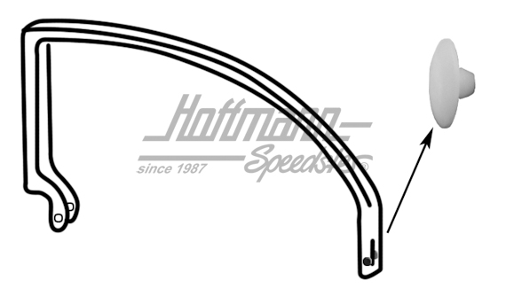 Pièce coulissante, cadre de vitre Cabriolet, arrière | 151 847 377 | 020-4970