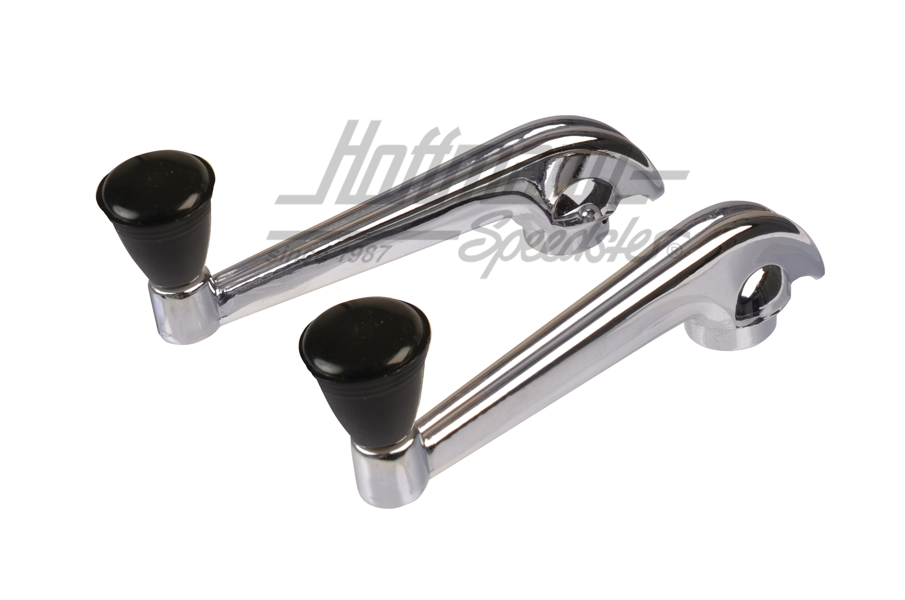 Manivelle de vitre, chromée/noire, ancienne forme | 113 837 581 | 020-2372-02