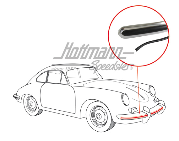 Moulure, pare-chocs, avant, 356 B/C                                                                 