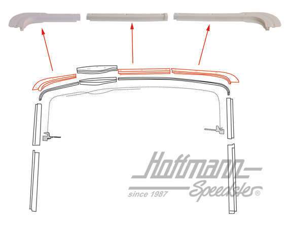 Jeu de glissières, toit ouvrant, Bus T2 | 241 877 300 | 098-0128