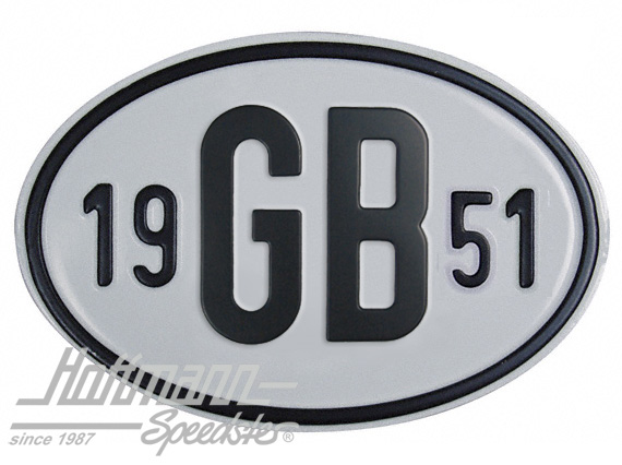 Plaque de nationalité "GB", alu, avec année "1951" |  | 020-2404-51