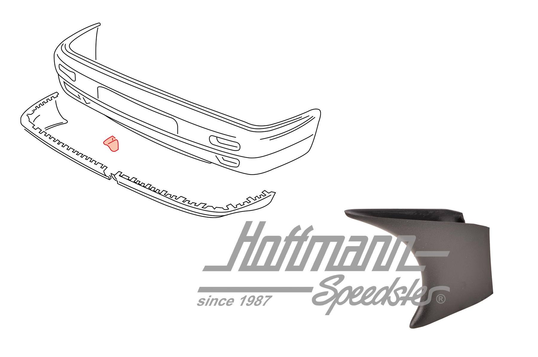 Cache, entrée d'air, pare-chocs large | 191 807 245  01C | 208-0494