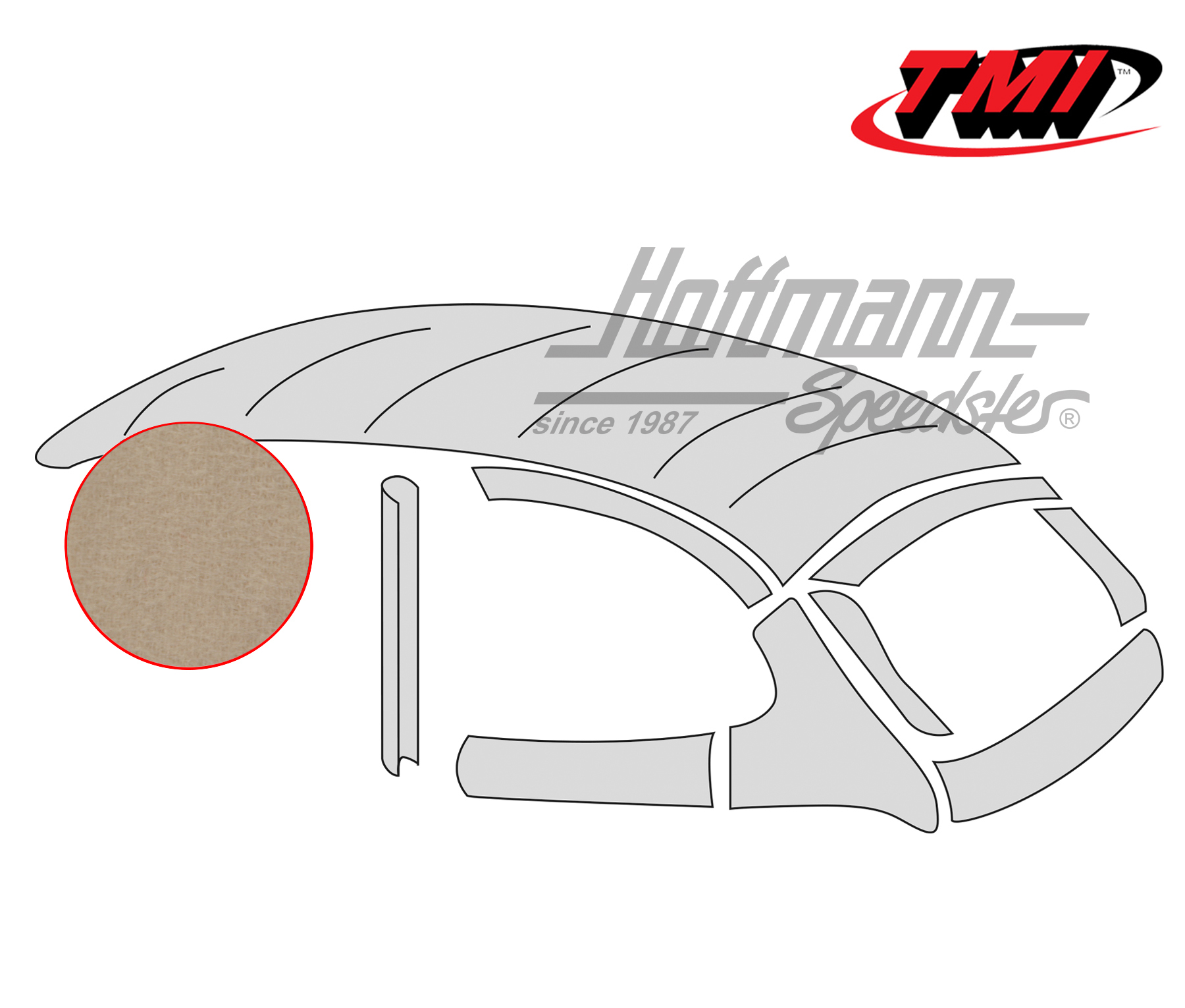 Ciel de toit, style origine, Mohair, ivoire, 8.60-7.62 | 20-1116-77 | 055-7192-70