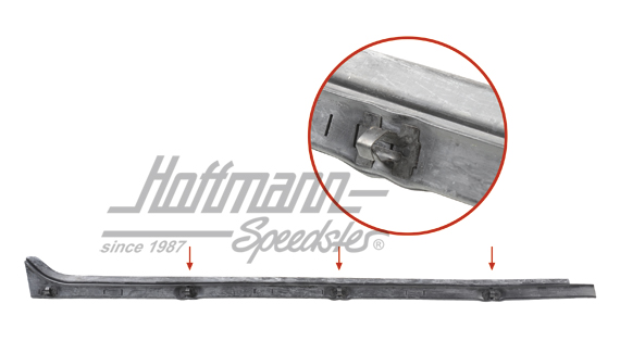 Lèche-vitre, intérieure, 8.68-, gauche                                                              