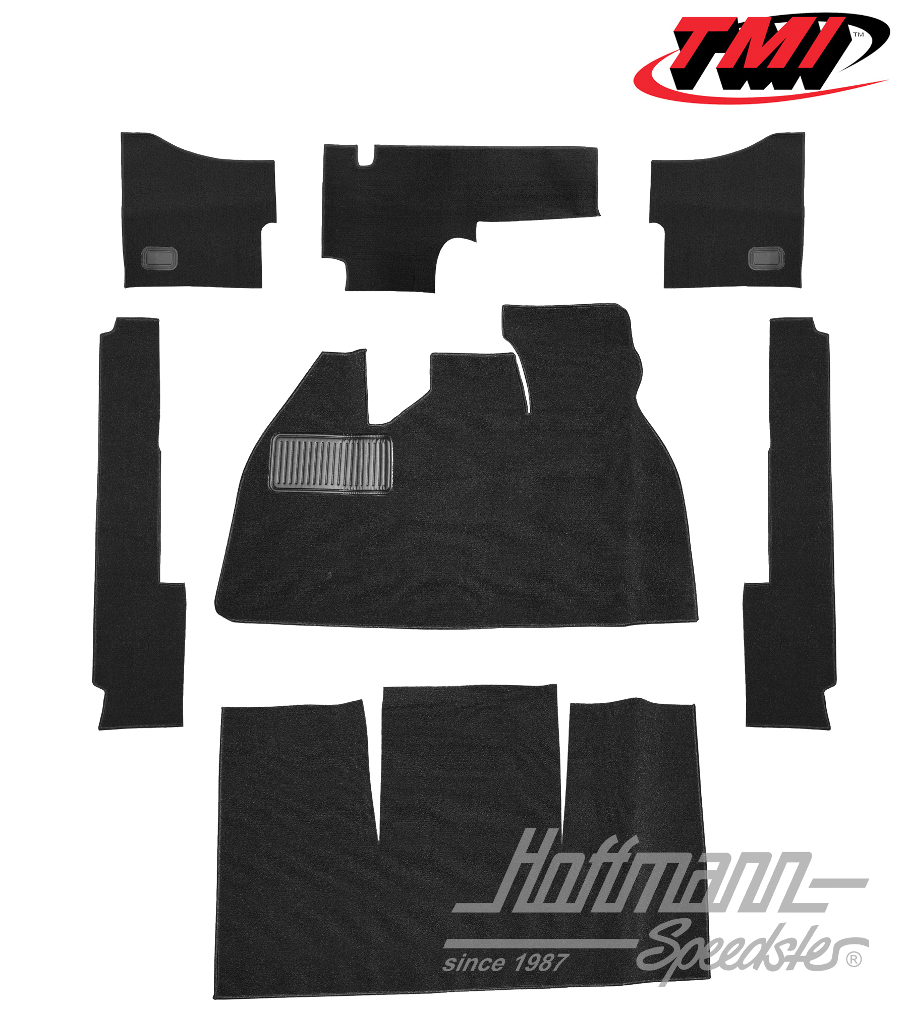 Kit moquettes, Berline, noir, 8.57-7.68 | 34-F1106-301 | 020-5300