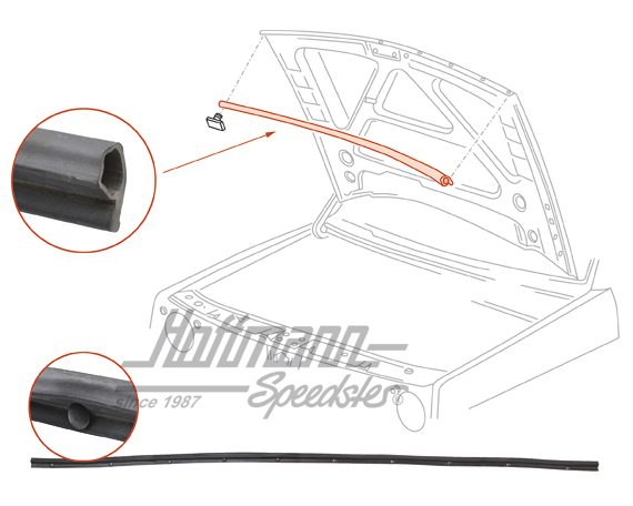 Joint, capot avant, avant, Golf 2 | 191 823 737 A | 208-7050