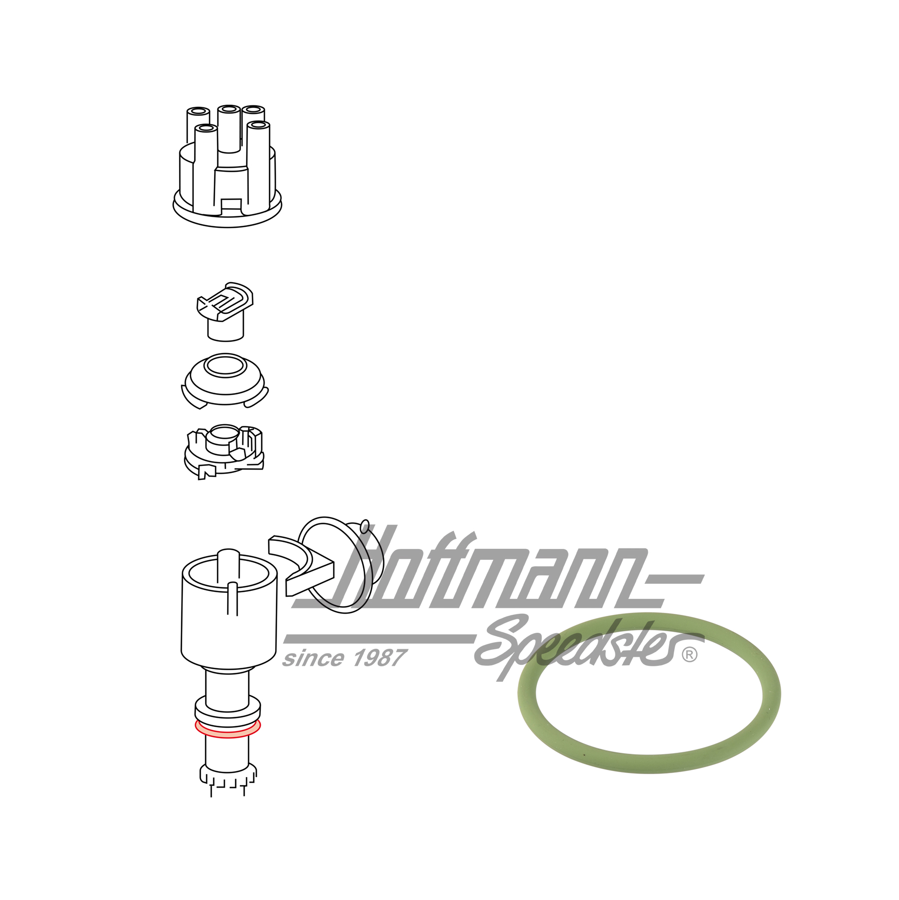 Joint annulaire, distributeur, 16V/GTI | 027 905 261 | 209-1320