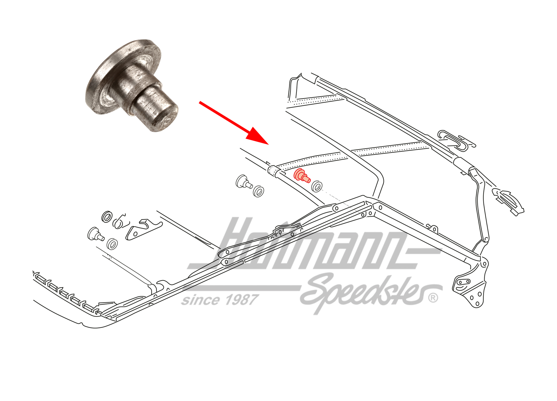 Boulon, capote, arrière, 1.79-7.83 | 155 871 171 | 180-4810-34