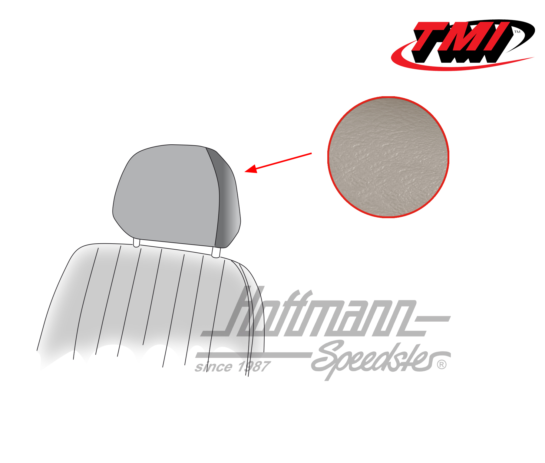 Housses appuie-tête, Karmann Ghia, 69-74, blanc cassé | 43-1530-15 | 066-0079-50