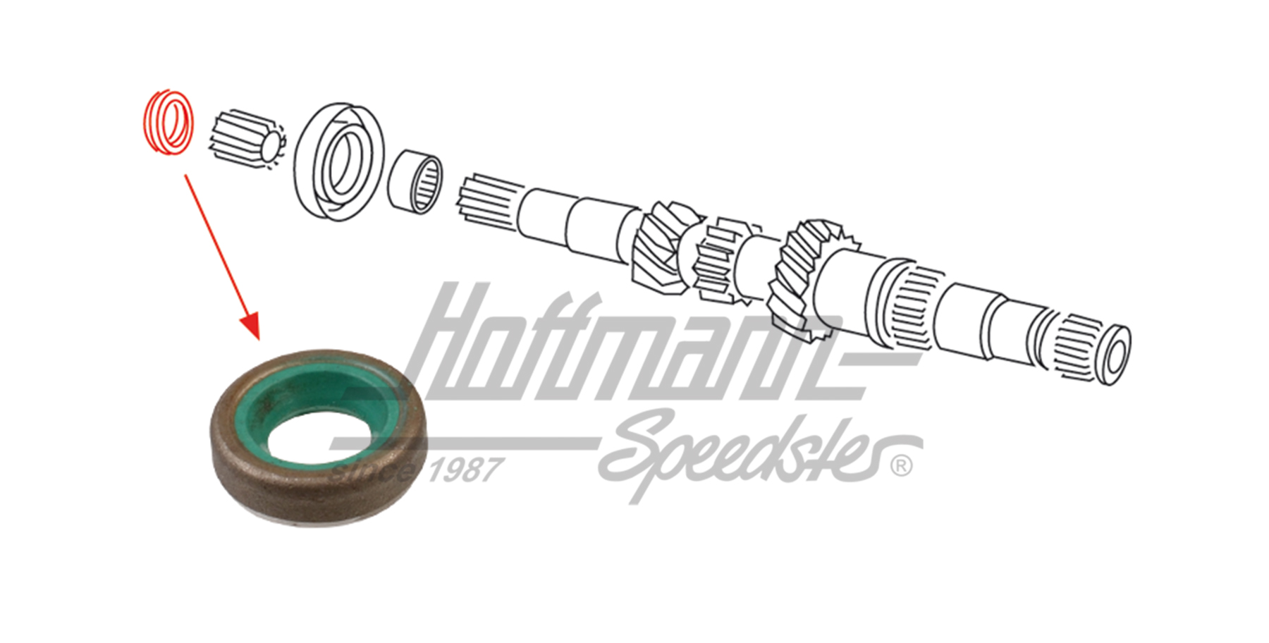 Joint annulaire d'arbre principal, 1.5-1.8 | 020 311 108 A | 170-2212