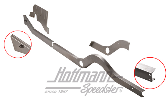 Tôle de réparation, longeron, complète, gauche                                                      