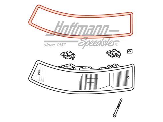 Joint, feu arrière, 911, 65-68, gauche                                                              