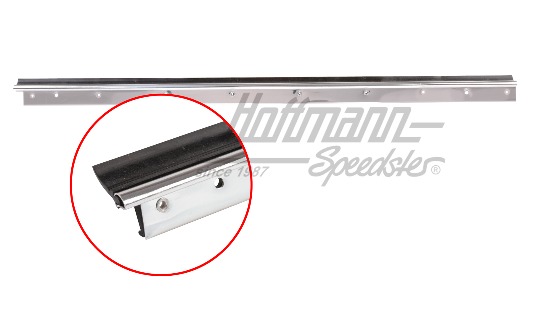 Lèche vitre, extérieure, arrière, aluminium, gauche, 8.65- | 151 847 345 B | 020-4941