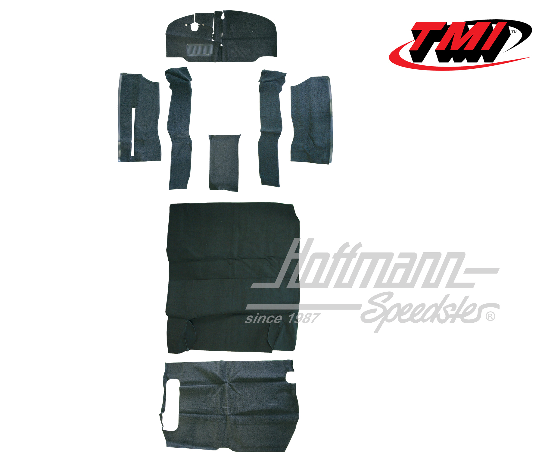 Kit moquettes, Bus T2, 8.67-7.72, gris | 34-F2105-407 | 098-0025