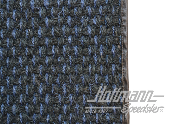 Tapis de sol, en coco, 8.72-, bleus/noirs                                                           