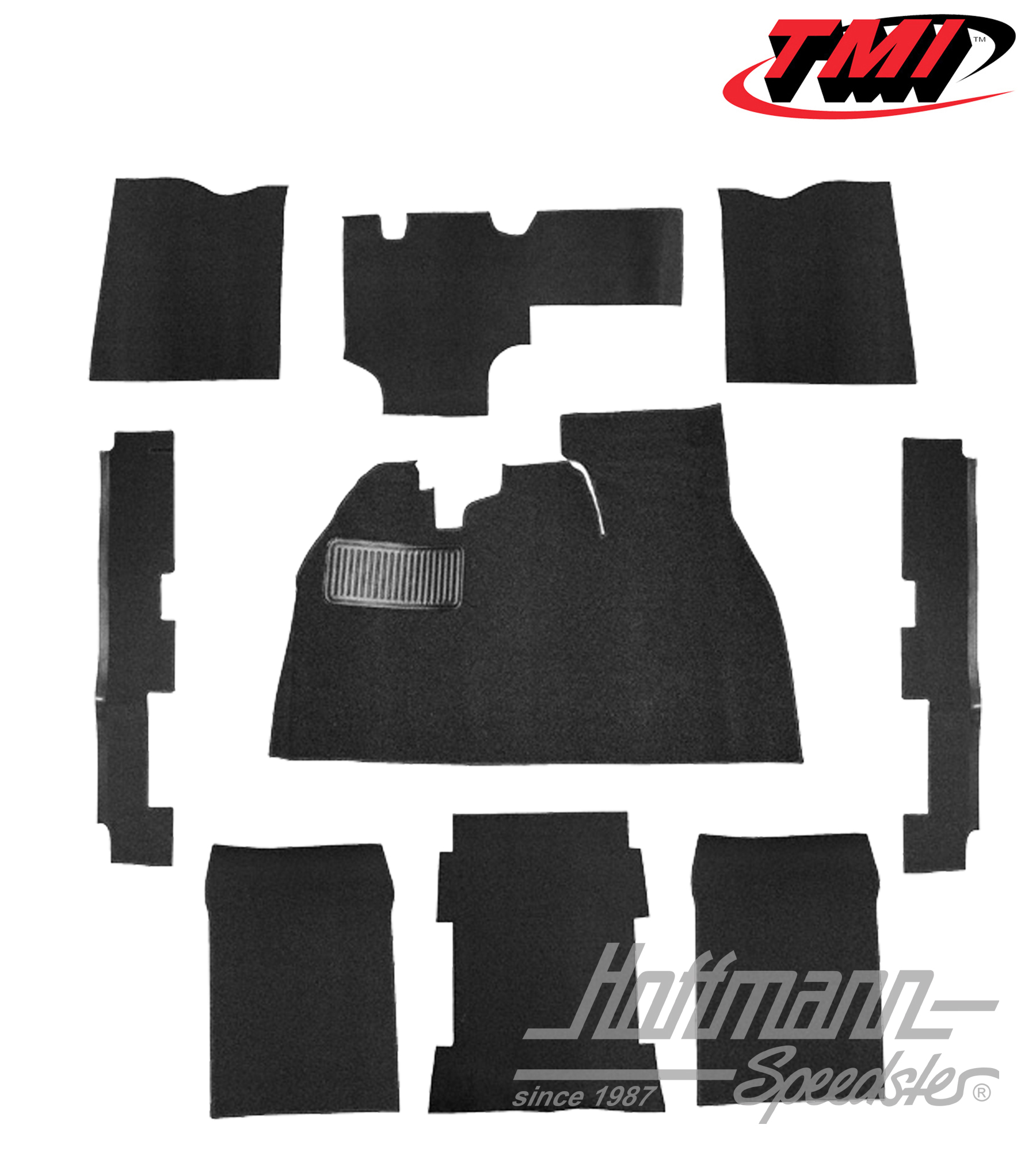 Kit moquettes, Berline, noir, 8.72- | 34-F1110-301 | 020-5308