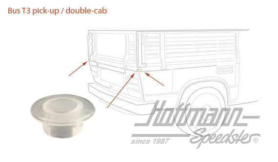Bouchon d'étanchéité, Bus T2/T3, arrière                                                            