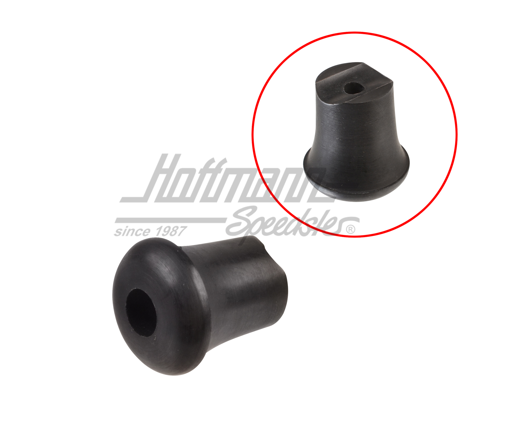 Butée caoutchouc, dossier, Bus T2, 8.67-7.70, gauche | 211 881 865 B | 098-0450-01