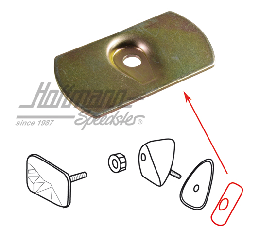 Tôle de renfort, console, Porsche 356 B/C                                                           