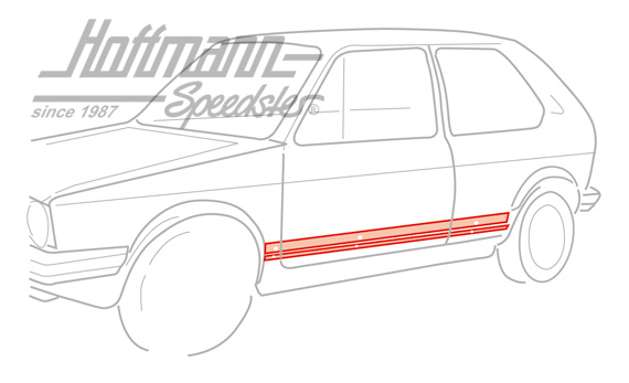 Moulure, latérale, gauche/droite, noir | 161 898 524 4AT | 180-6920-04