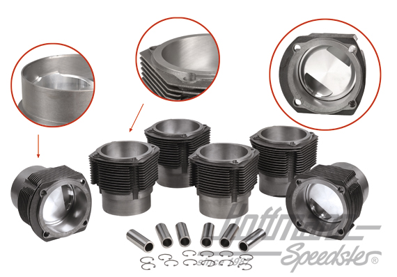 Kit cylindrée, Porsche 911S, 2.7, 92mm, JE(L) | 008 911 92E JE | 530-0036