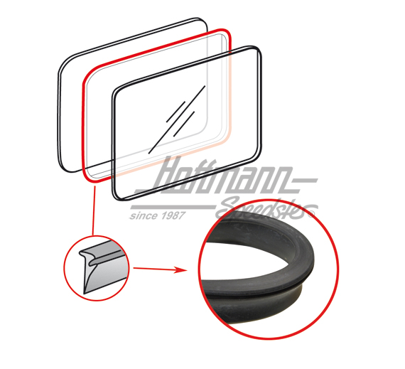 Joint, vitre pop-out
/cadre | 221 847 131 A | 089-3843-08