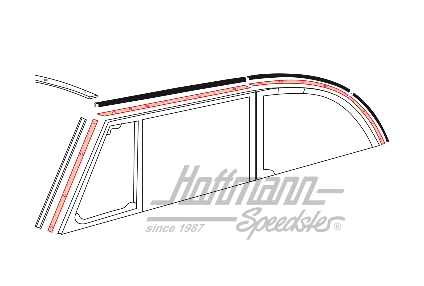 Barres de fixation pour 020-4860, 65-71 | 151 871 359 A | 020-4813