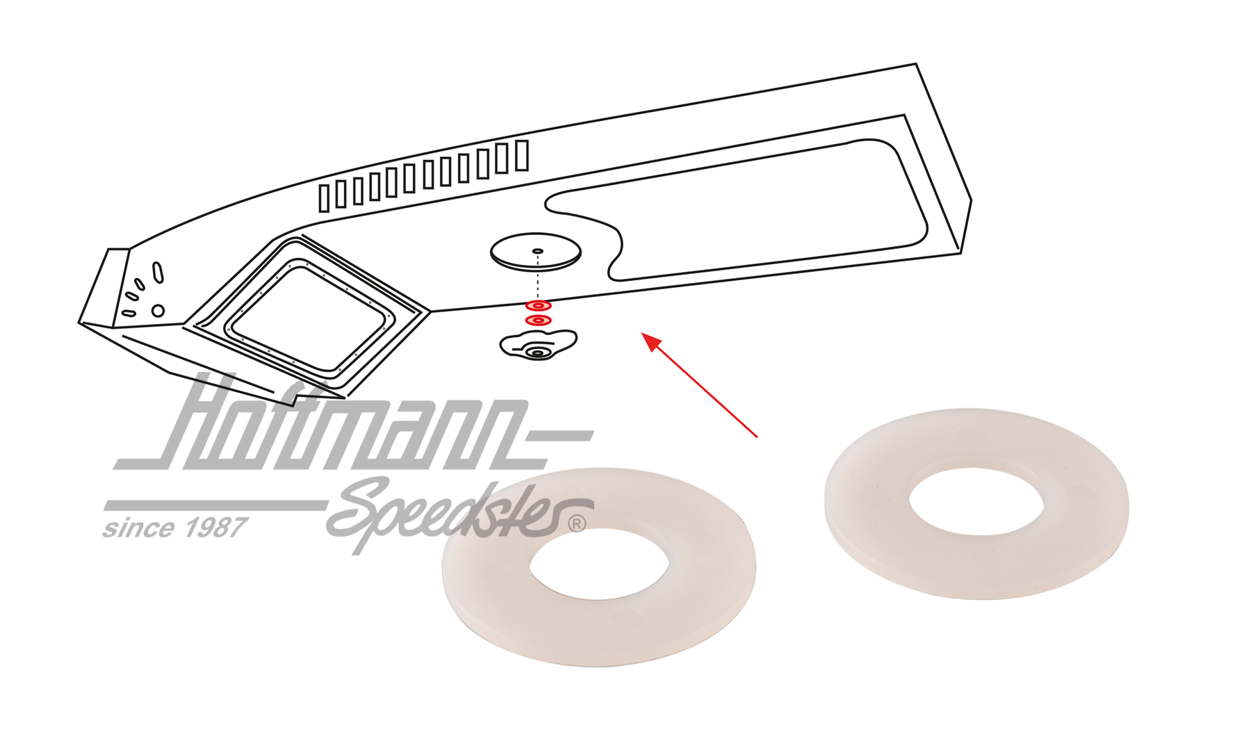 Rondelles, poignée, vanne papillon | 211 817 843 | 089-1412-36