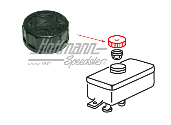 Bouchon, réservoir du liquide de frein, noir | 111 611 349 | 020-4085-20