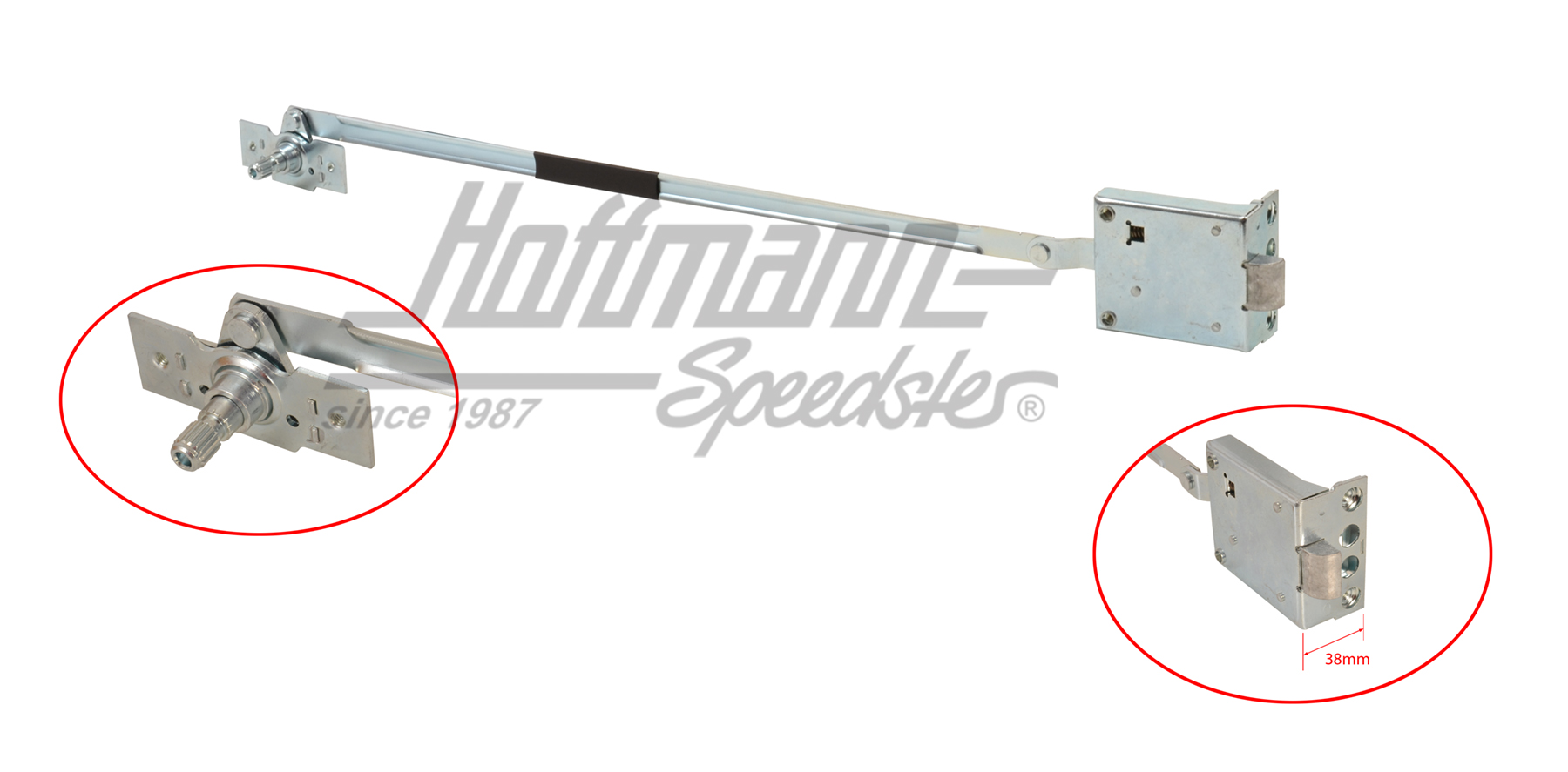 Jeu de serrure de porte, Bus T1, -12.60, gauche | 211 837 015 B Satz | 089-5048-21