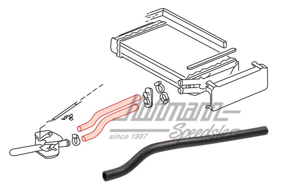 Tuyau d'eau, boîte de chauffage, Golf 1                                                             