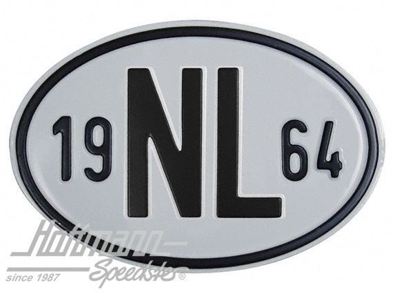 Plaque de nationalité "NL", alu, avec année "1964" |  | 020-2391-64