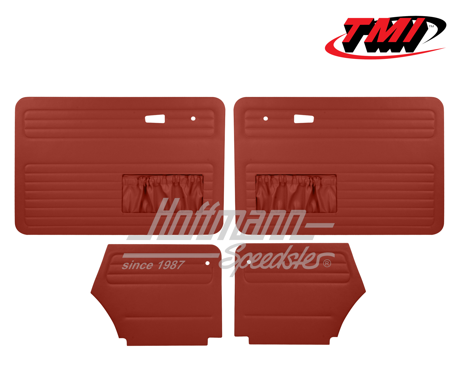 Panneaux de portes, Cox Cabriolet, 8.72-, rouges | 10-1330-17 | 055-7586