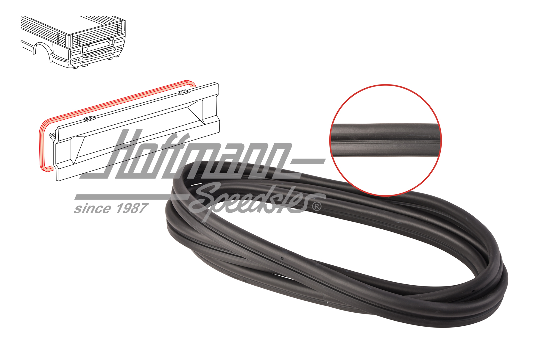 Joint, capot-moteur, T3 pick-up/cabine double, 5.79-8.84 | 245 827 711 A | 350-2002