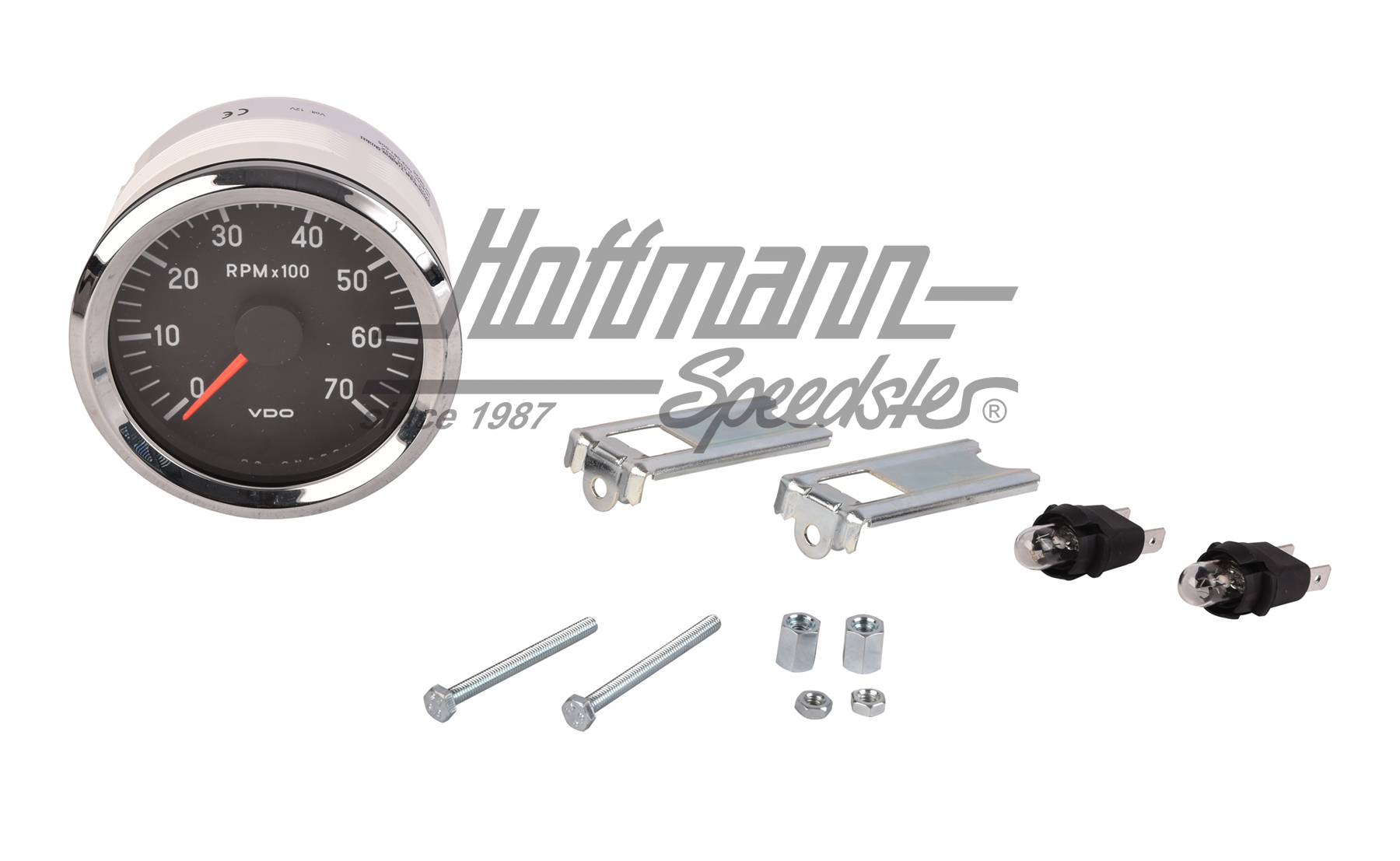 Compte-tours "COCKPIT INTERNATIONAL", 80 mm, chromé | 333 035 003 G | 021-0453