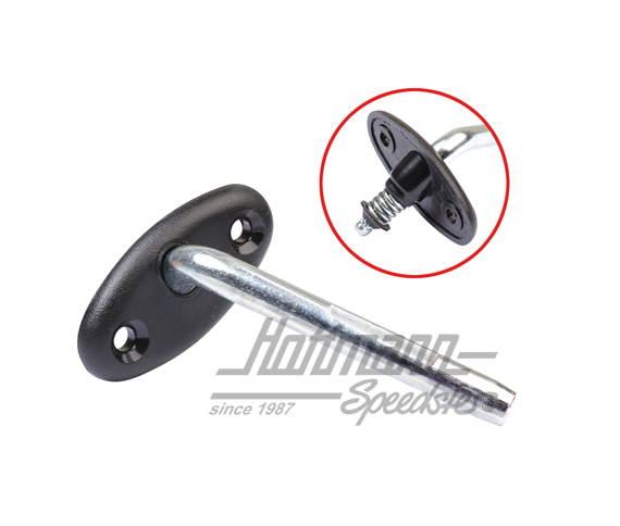 Support pare-soleil, 64-74, gauche, noir | 141 857 559 B | 066-0108-21