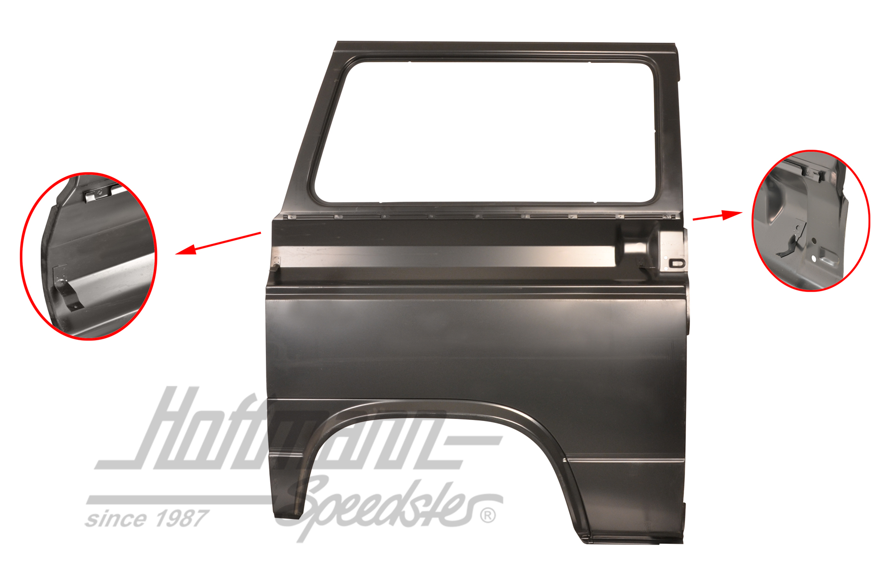 Panneau latéral, avec ouverture de fenêtre, arrière,, droite | 254 809 172 A | 390-0148-22