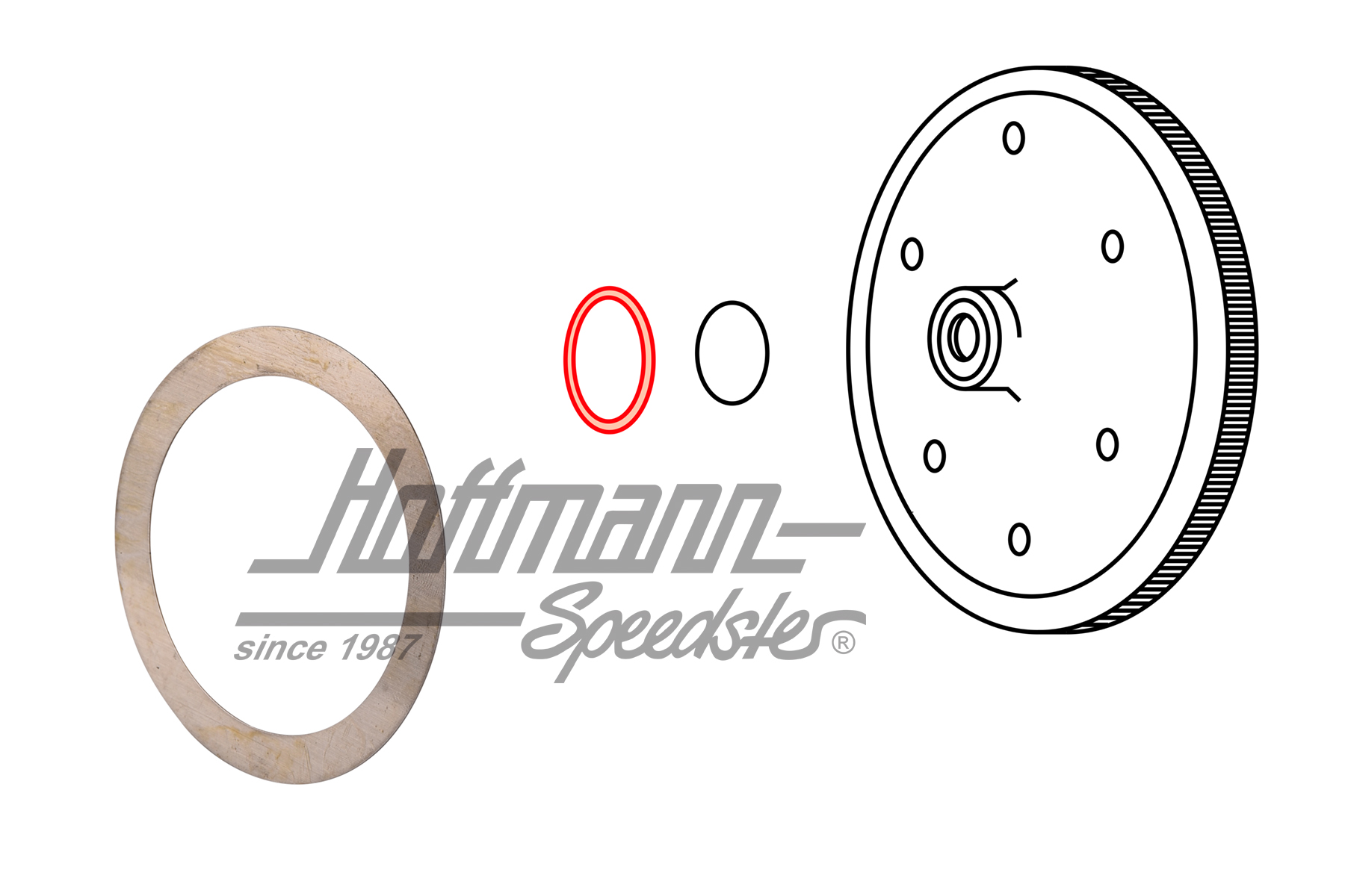 Rondelle, volant moteur, 0.32mm, -3.66 | 113 105 285 | 010-0138-32