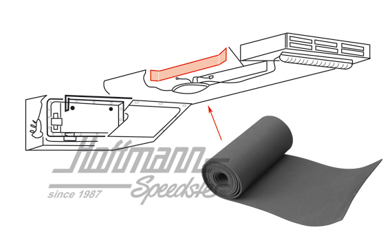 Joint, latéral au volet d'aeration | 211 817 810 | 089-1412-16