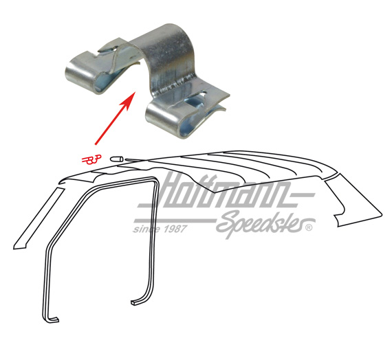 Crampon, tendeur du ciel de toit, Golf 1/Bus T1 | 171 867 549 | 180-5560-10