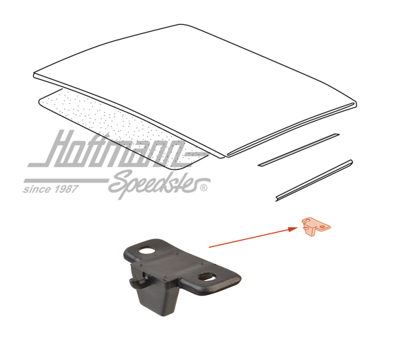 Cadre support, toit Targa, arrière, 914, gauche/droite                                              