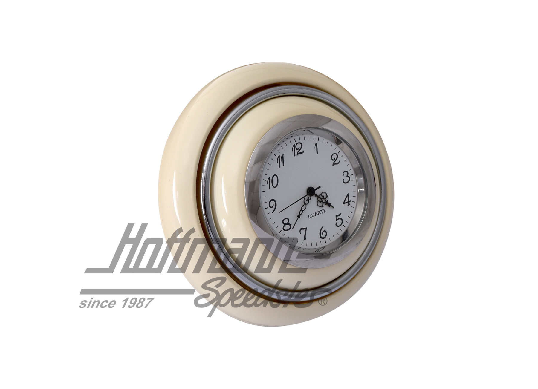 Bouton de klaxon, avec horologe, Cox/Bus, couleur ivoire | 211 951 CLOCK-IV | 020-1882-13