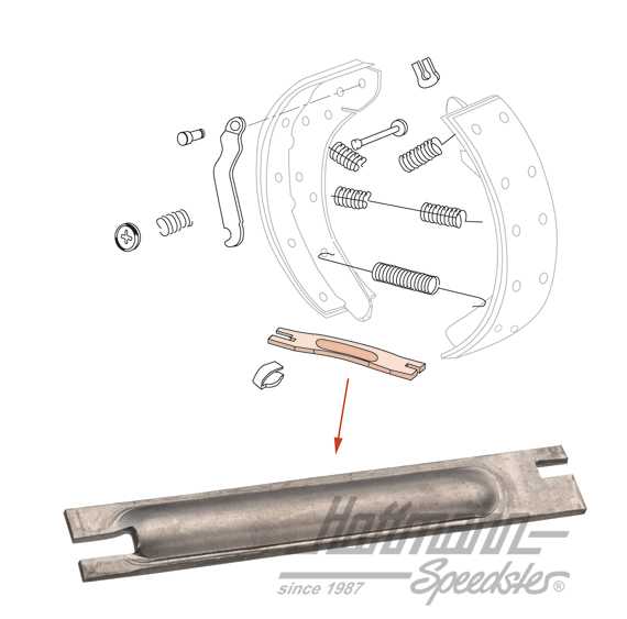 Barre de pression, Bus T2, arrière, droite | 211 609 632 D | 090-3196-02