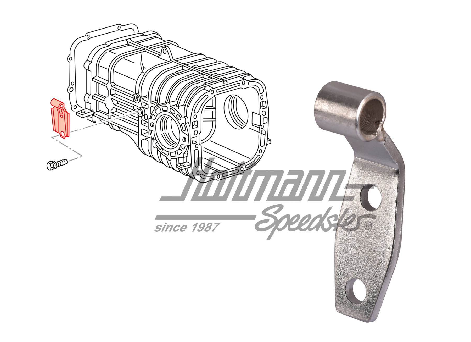 Cadre support, guide de câble d'embrayage, Bus T2/T3 | 002 301 161 A | 090-0710